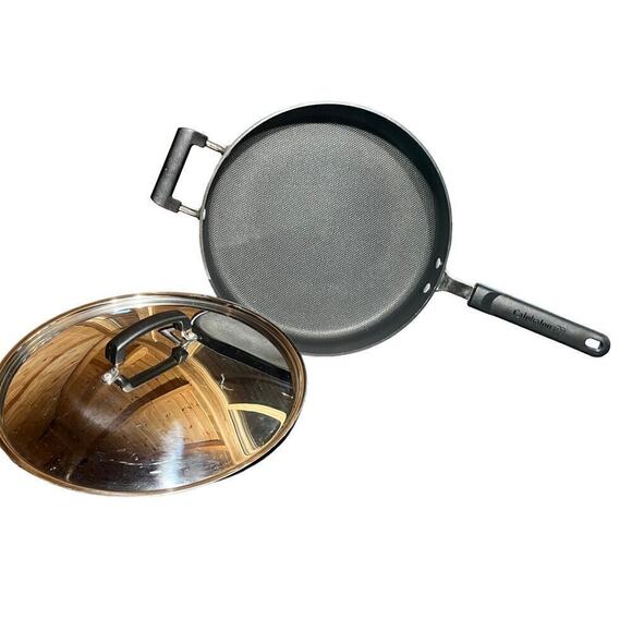 5 QT Calphalon 12" saute pan. Textured cook surface  !!!!!!CLEAN!!!! - Picture 9 of 10